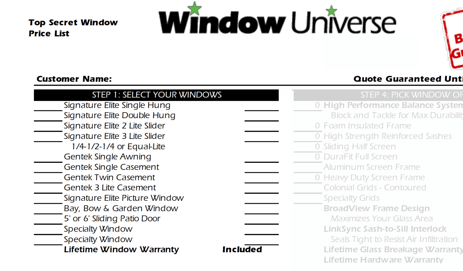 Your Window Quote Explained Window Universe Pittsburgh PA Prices by
